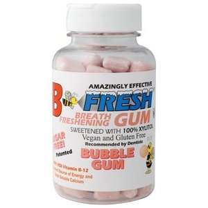 B-Fresh 버블껌 비타민 B-12 함유 무설탕  (100% 천연자이리틀)